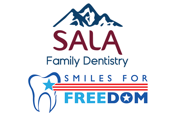 Sala Family Dentistry and Smiles for Freedom logos