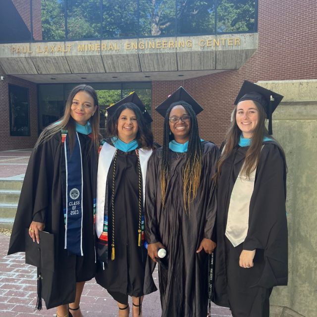 Graduating students at Commencement