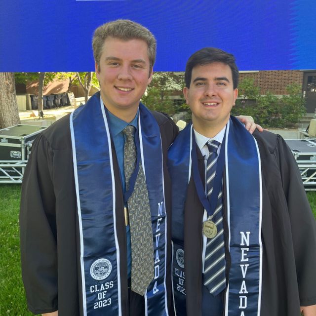 Graduating students at Commencement