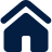 A blue house icon