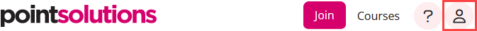 PointSolutions menu. The User icon is highlighted.