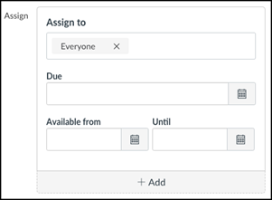 Screenshot of Assign To box.