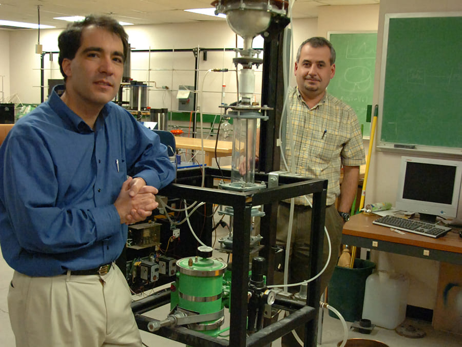 chuck and victor in lab