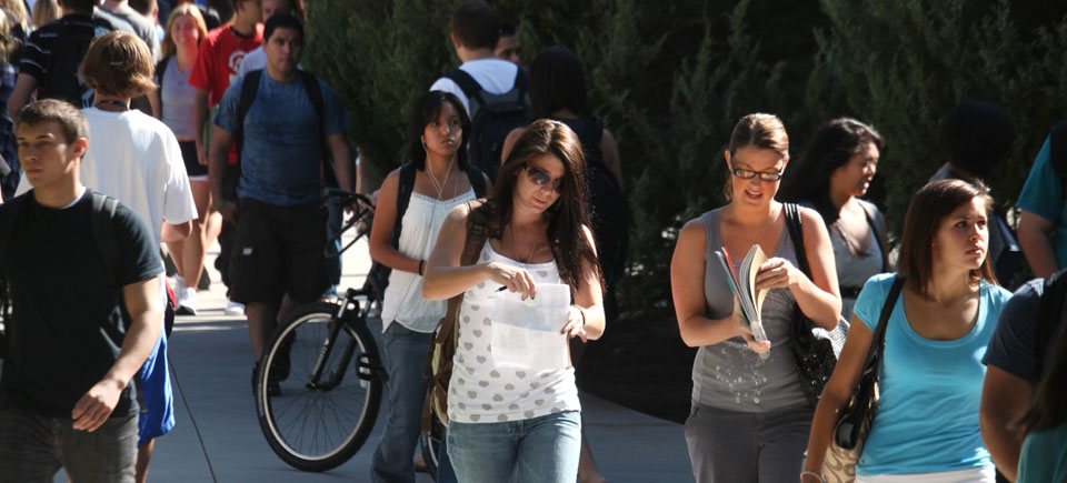 Students on campus