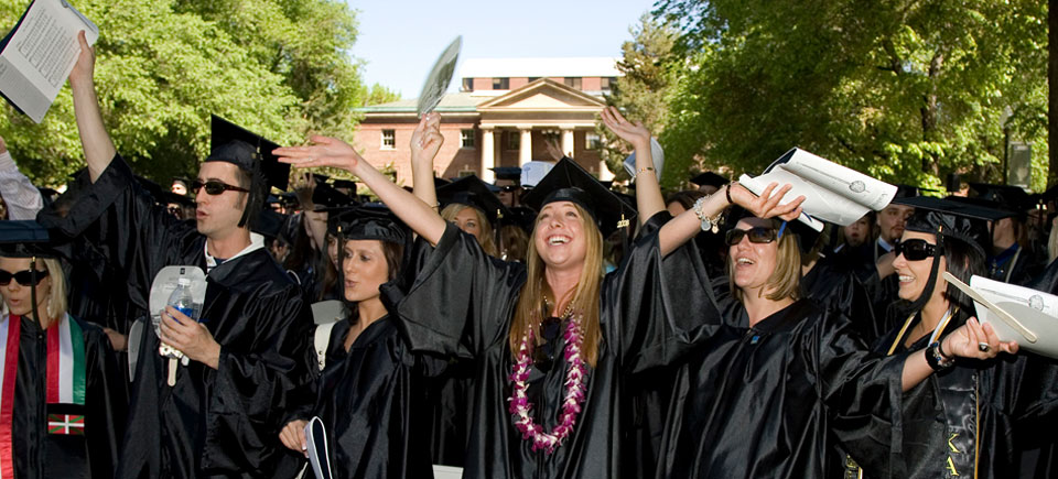 Students at Commencement 