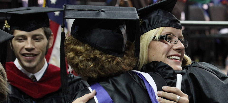 Graduate smiling