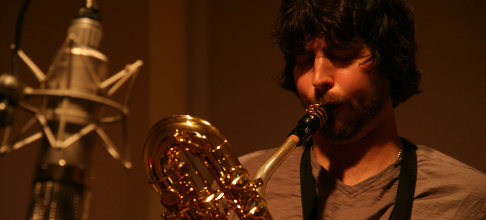 Brian Landrus plays the saxophone