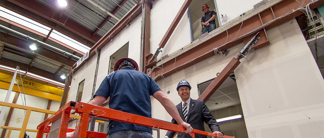 sandoval in earthquake engineering lab