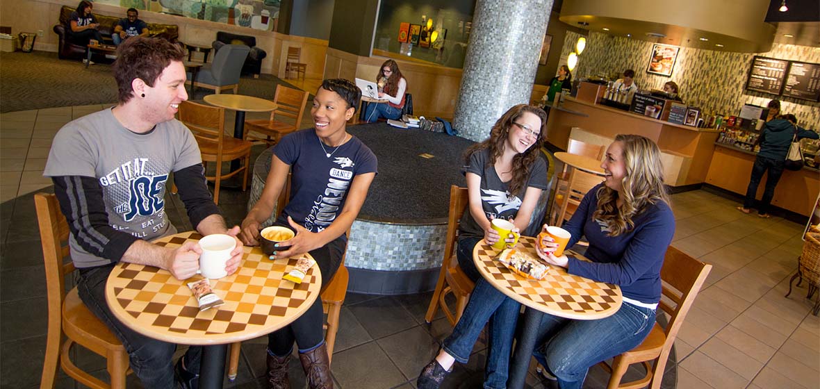 Students at Starbucks