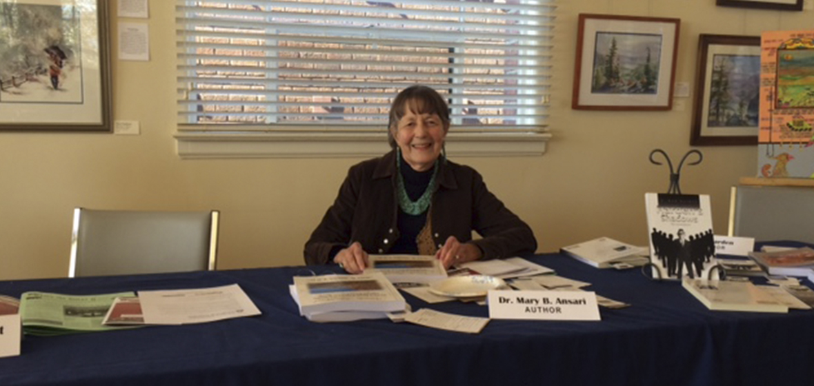 Mary Ansari at her book signing at LeRue Press' Annual Book Blast, held at the Sparks Museum.