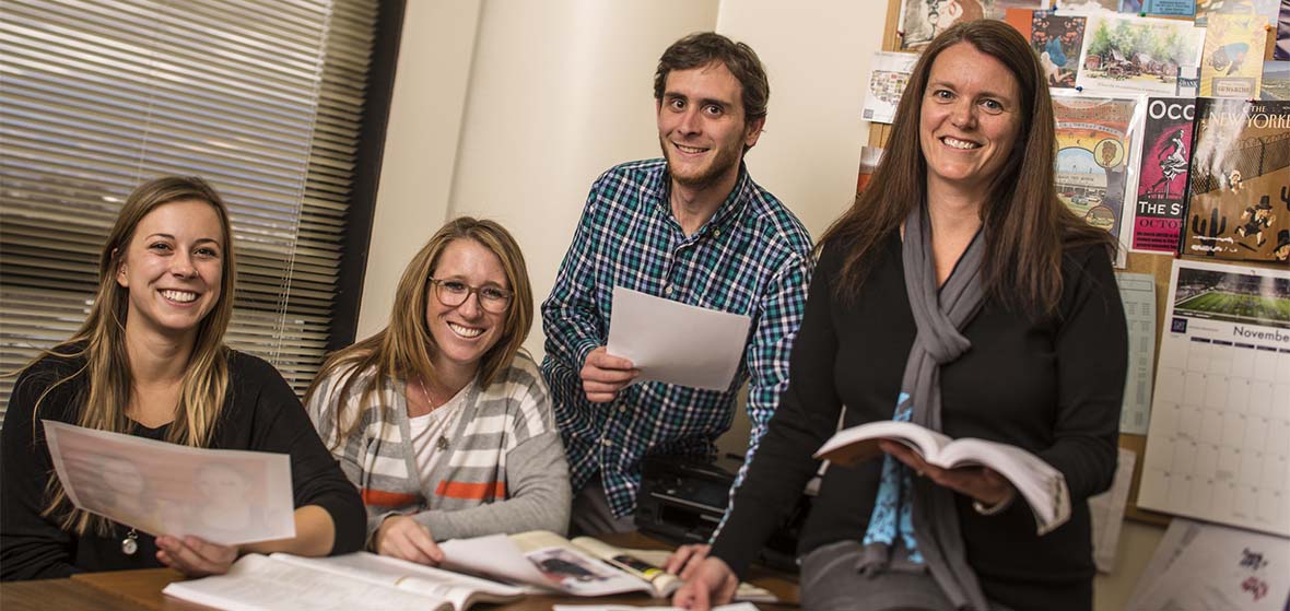 Debbie Boehm with Anthropology students