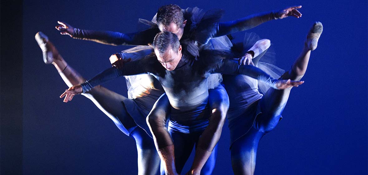 BodyVox dancers in unitards during a performance