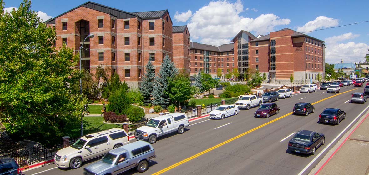 Cars driving down Virginia Street