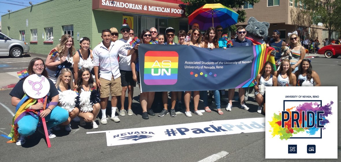 Pride parade marchers