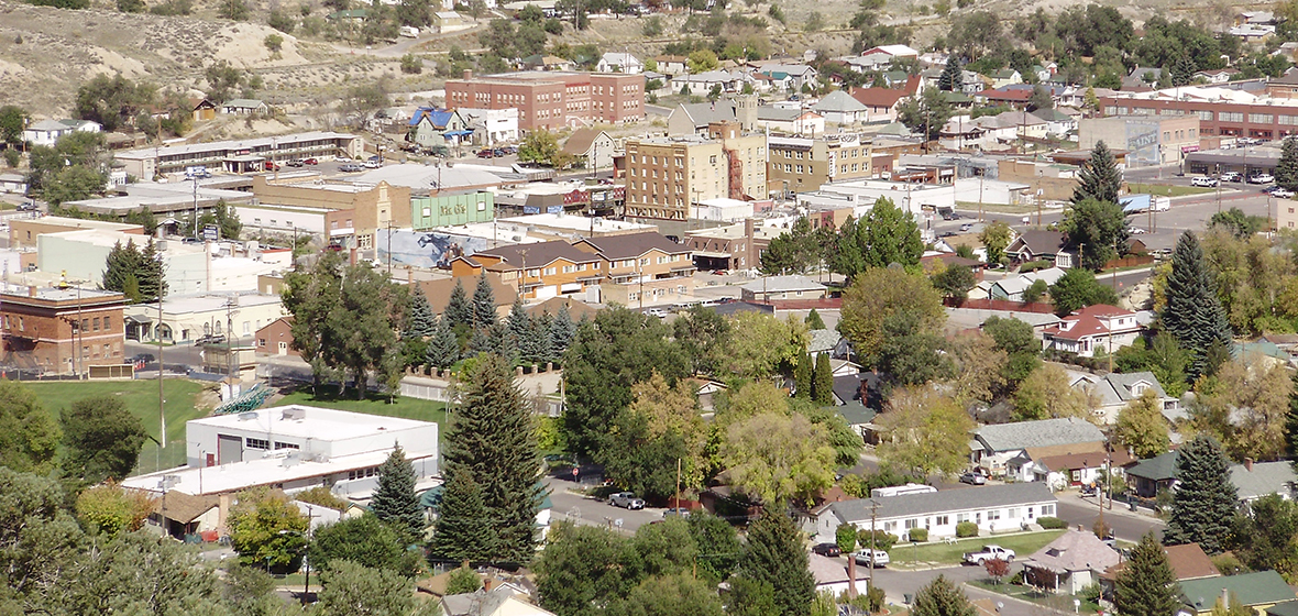 Ariel view of Downtown Ely Nevada