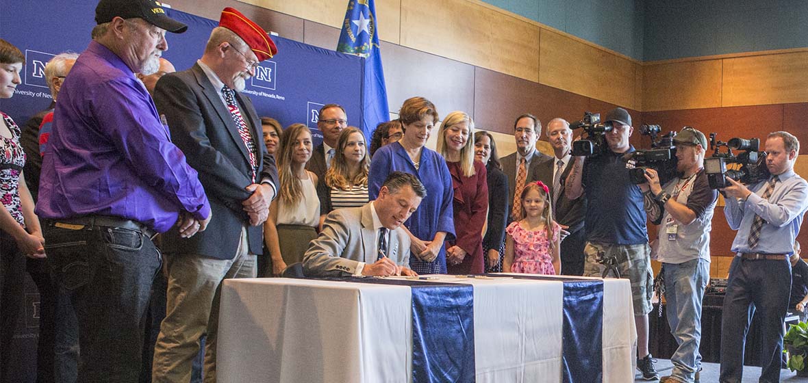 Governor Sandoval Signs three legislative bills on University of Nevada, Reno campus