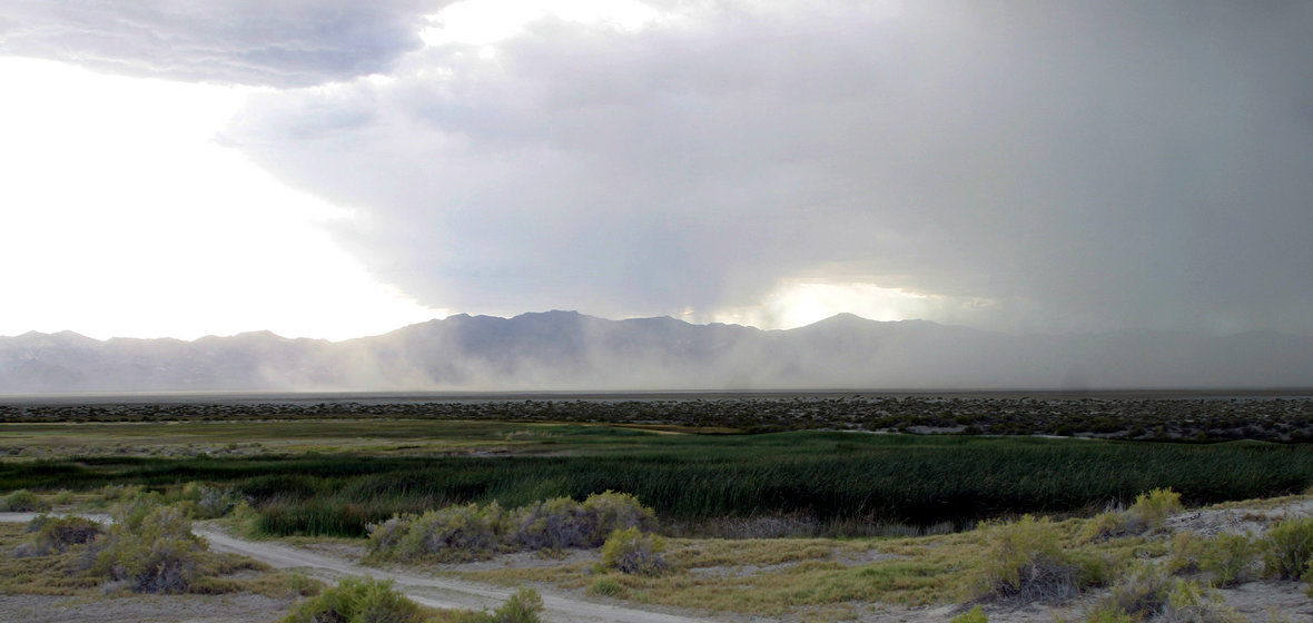 A storm over the northern Nevada desert