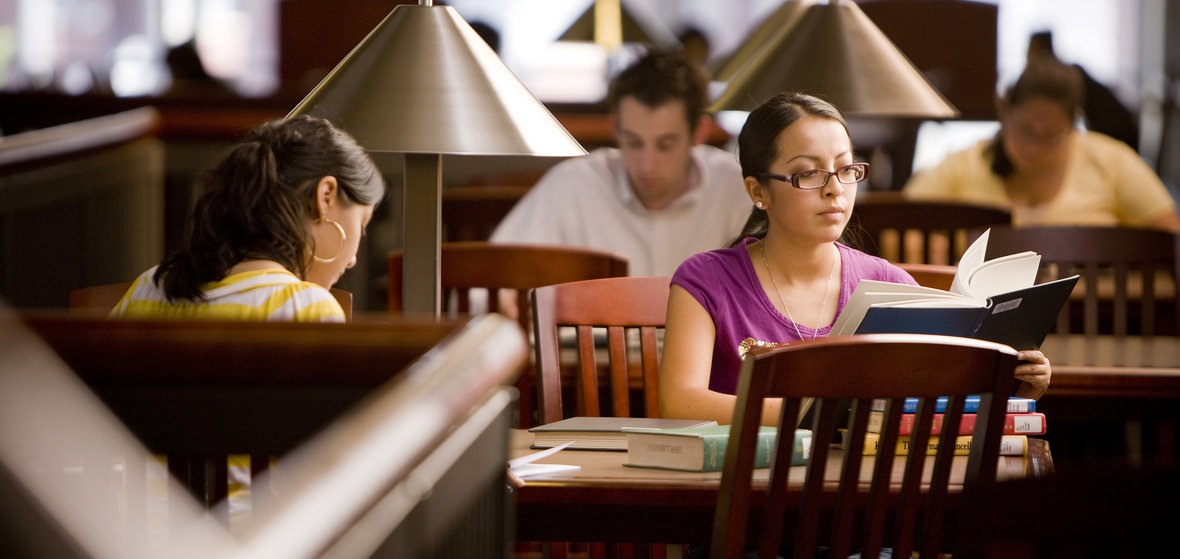 Students studying in the Knowledge Center