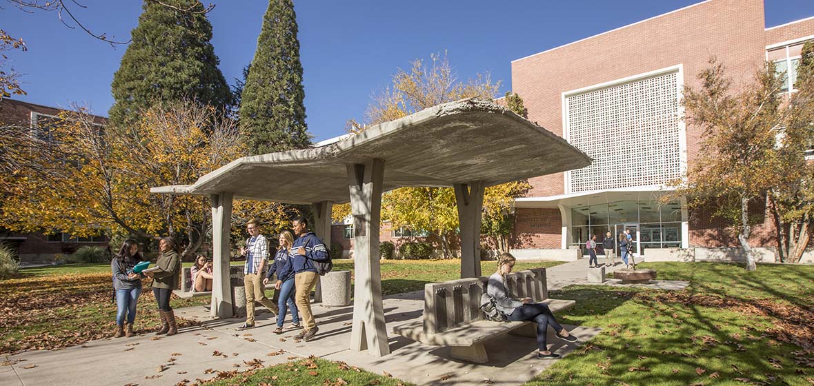 University of Nevada, Reno students and campus in the fall