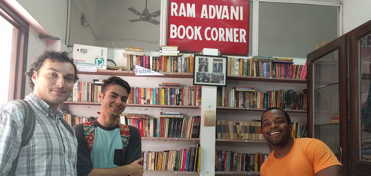 Students at Ram Advani Book Corner