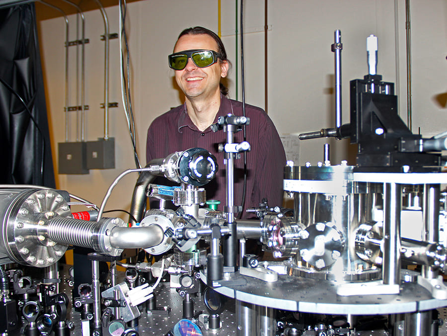 Andrew Geraci and his team work in an environment of laser light and super-clean equipment as they study the mysteries of matter.
