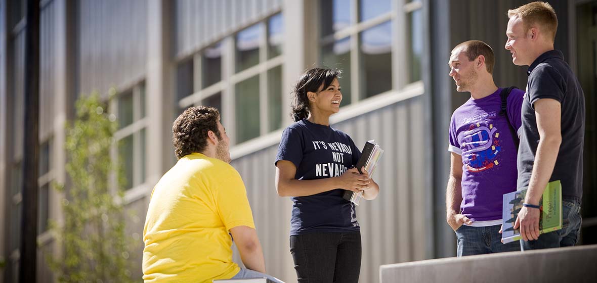 Students on campus.