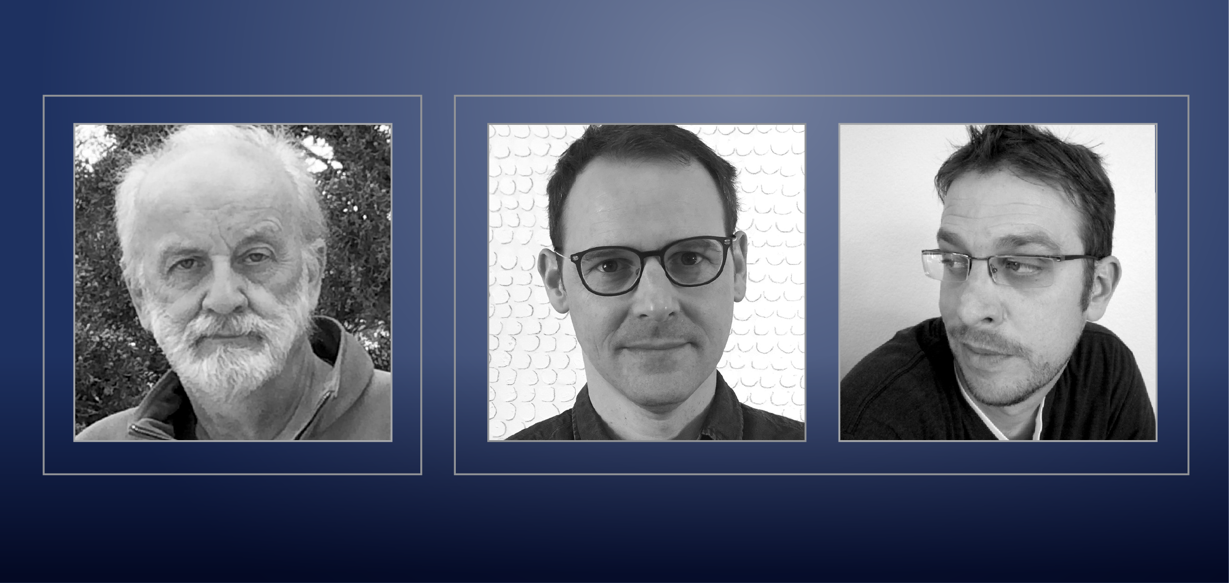 2018 Nevada Writers Hall of Fame Inductee Robert Leonard Reid (left), with Silver Pen Honorees Jared Stanley (center) and Lindsay Wilson (right)