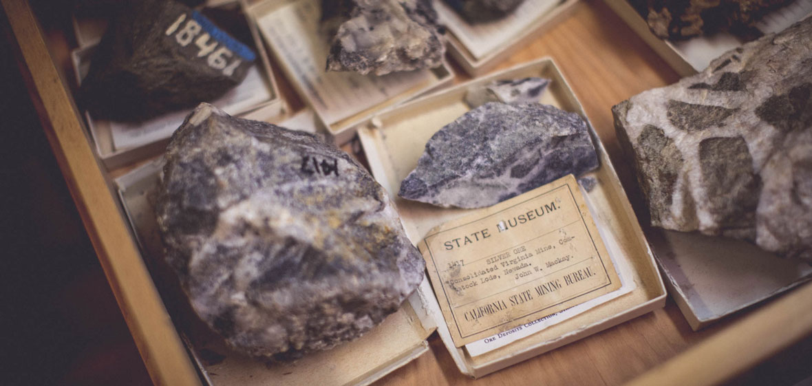 Drawer of ore samples