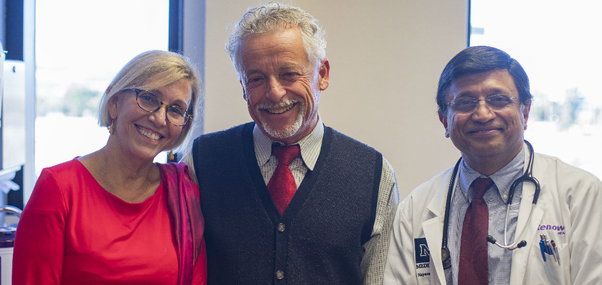 Lisa Leiden, Dr. Steven Zell and Dr. Khazi Nayeemuddin pose for a photo.
