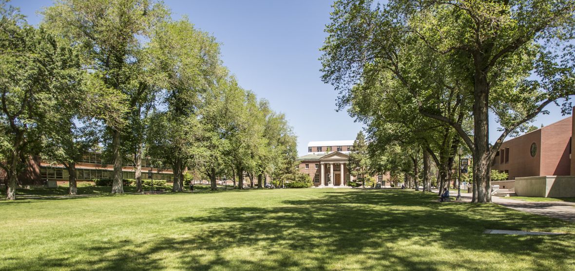 The outdoor Quadrangle at the University of Nevada, Reno