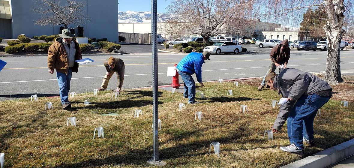 Participants conducting water audit 