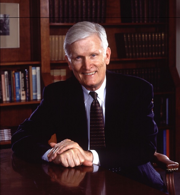 University President Dr. John Lilley, who served as president from 2001-2005, poses for a portrait in his office.