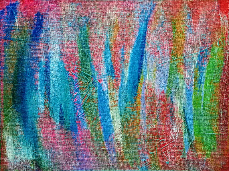 Colorful abstract oil painting