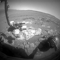 Mars rover Opportunity looks at Mars