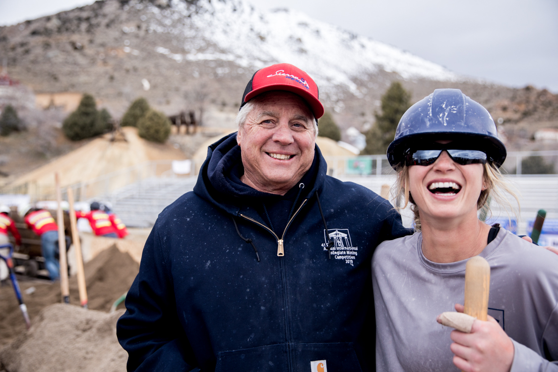 Claire Roberts with father Ken Roberts