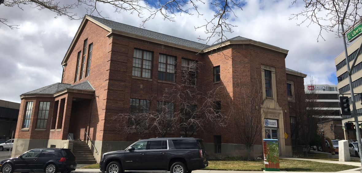 Brick, two-story Southside School building