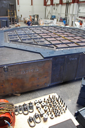 Newly constructed soil box for earthquake testing