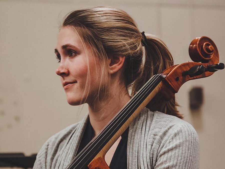 Music Education major Kara Bainter with her cello