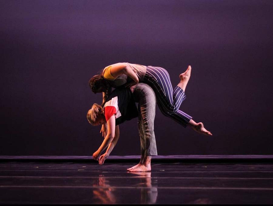 Laura Ryerson performing at last year’s Spring Dance Concert with fellow dance major McKenzie Kennedy.