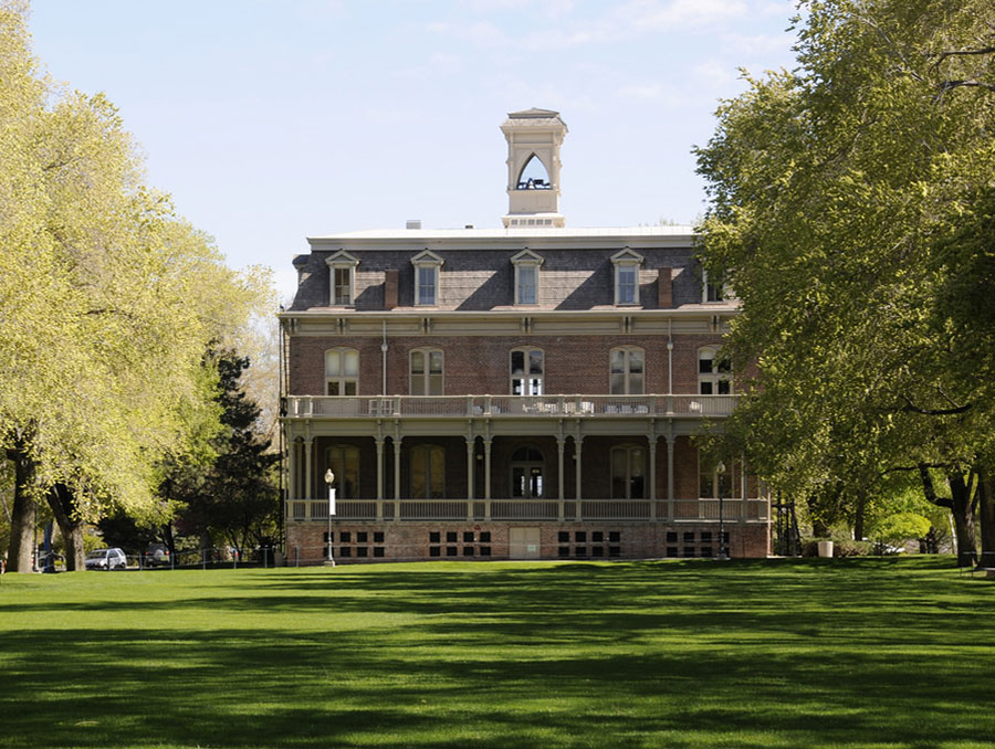 Morrill Hall on the quad during summer