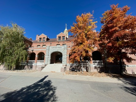 An image of a building with "Lincoln Hall" engraved in the entrance