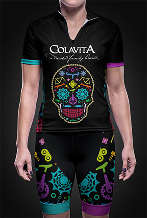 Monica Maccaux's cycling kit design