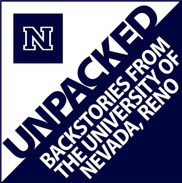 Logo for the podcast UNPACKED: Backstories from the University of Nevada, Reno