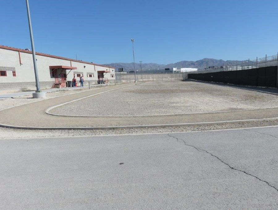 Outdoor track at correctional facility