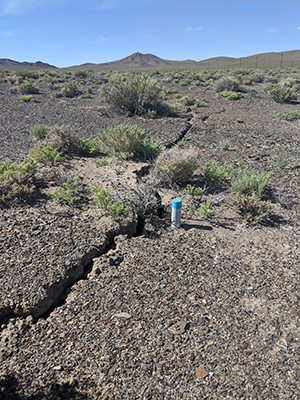 surface rupture on faultline