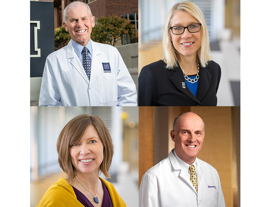 Headshots of the med professors in this article. Dr Hagen Dr. Schwenk, Dr. Piaseki and Dr. Coppes