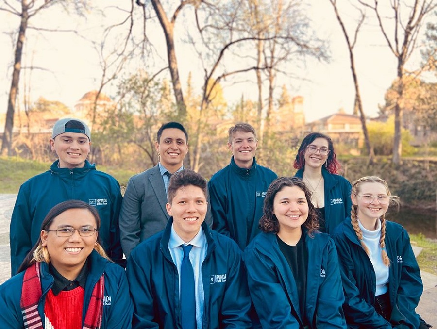 Nevada Debate Team students together at their Regional Competiton