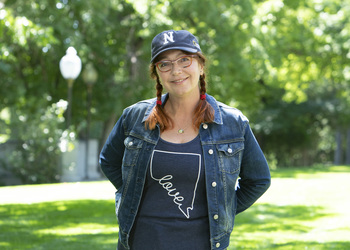 Professor Elena Provosudova on the Quad