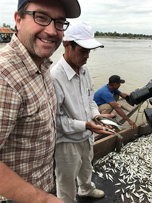 fish harvest on Mekong with Zeb Hogan