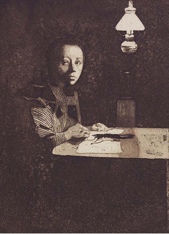 The Lilley: Käthe Kollwitz, Self-portrait at a Table, circa, 1893.